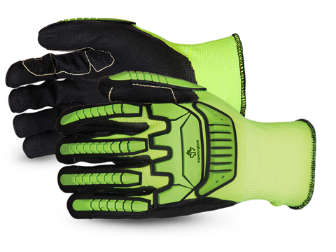 #SHVPNTVB Superior Glove® Clutch Gear® Hi-Viz Anti-Impact Puncture-Resistant Work Gloves